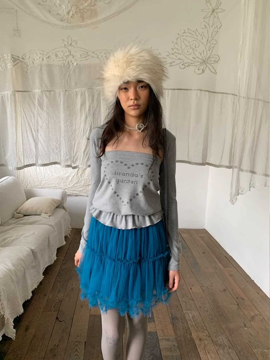 NotJustHim 탑 +스커트 세트 상품이미지1