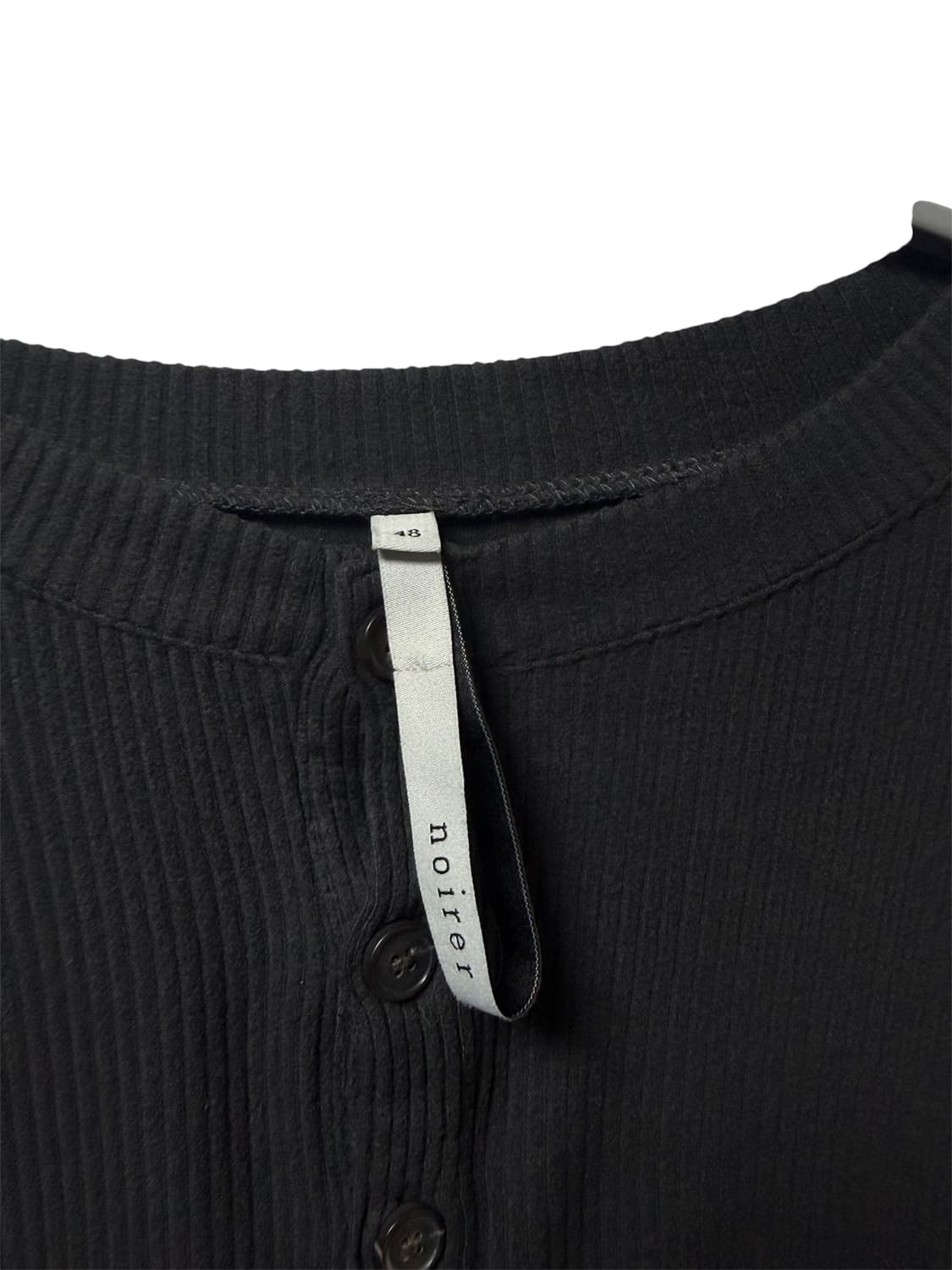 노이어 리브드 헨리넥 롱 슬리브 티셔츠 다크그레이 48 상품이미지2