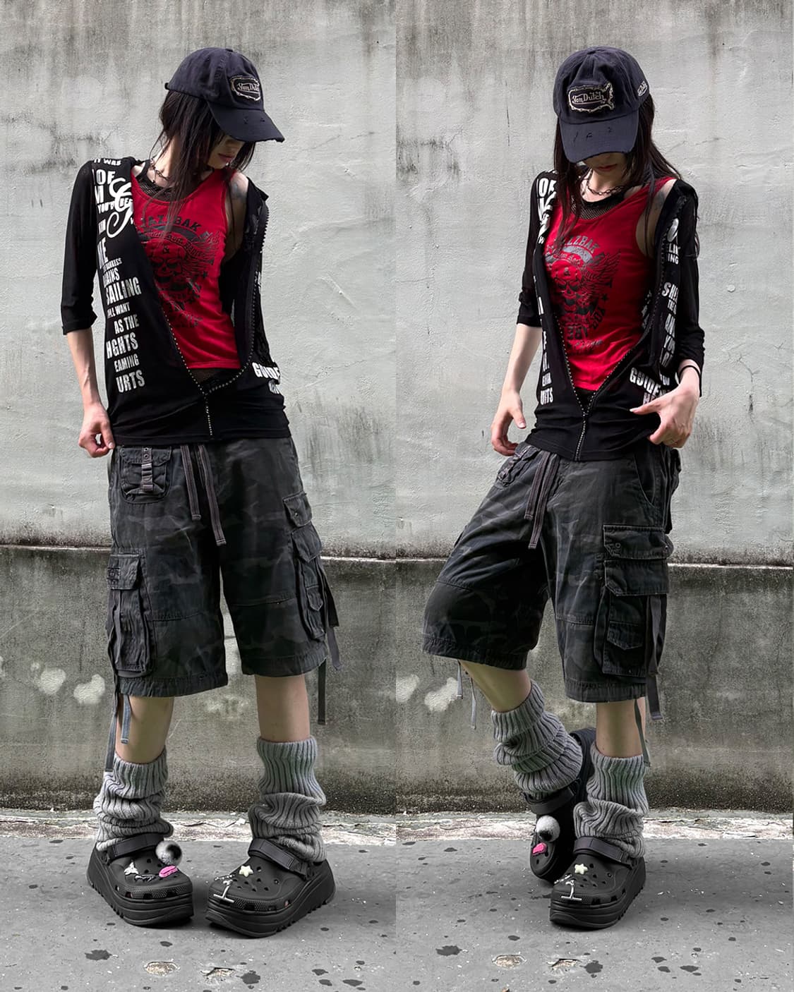 00‘s Punk Graphic Hooded Zip-Up 상품이미지1