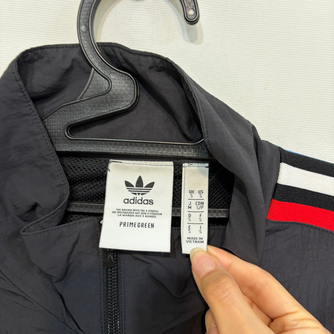 아디다스 트라이컬러 바람막이 트랙탑 M 상품이미지2