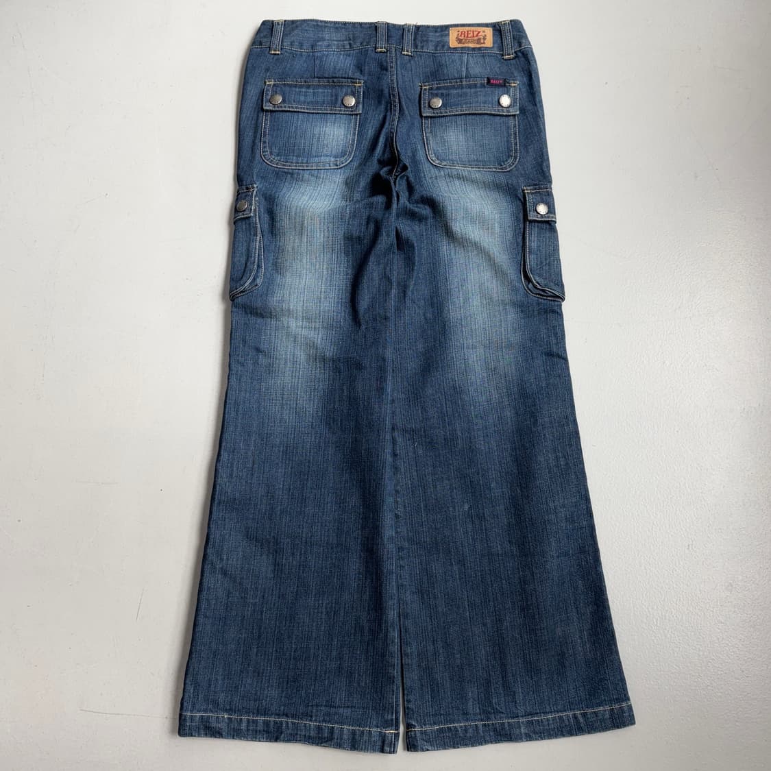 부츠컷 Y2K 탄창 빈티지 데님 카고팬츠 상품이미지3