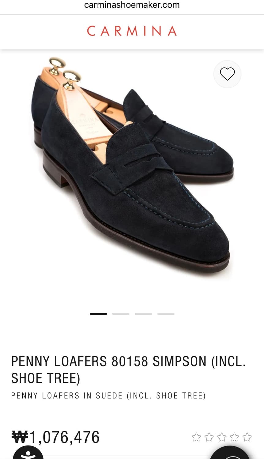 Carmina 카르미나 스웨이드 페니로퍼 80158 알든 265-270 상품이미지8