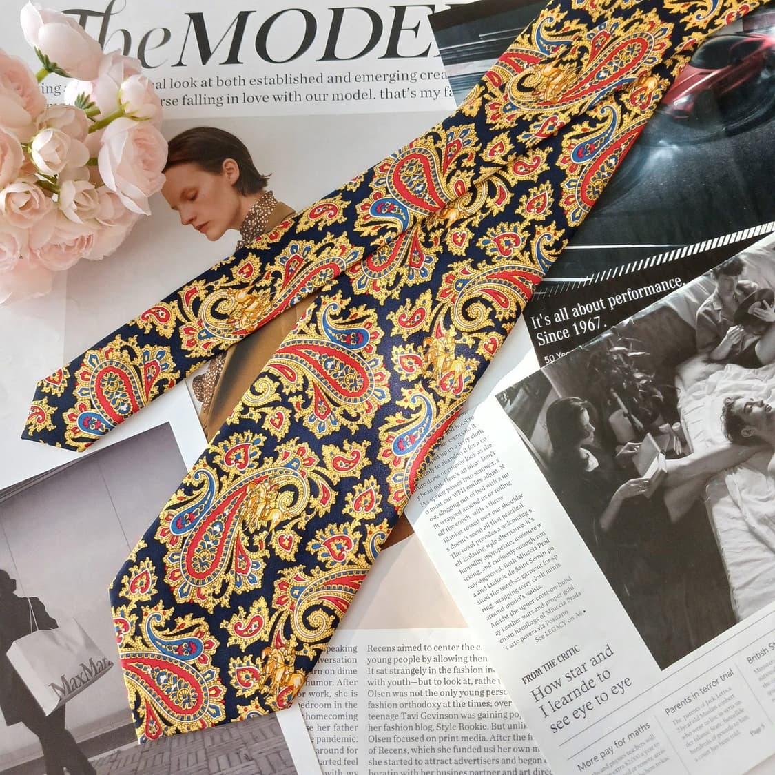 닥스 실크 블랙 페이즐리 패턴 넥타이 10cm A+등급 A19370
 상품이미지5