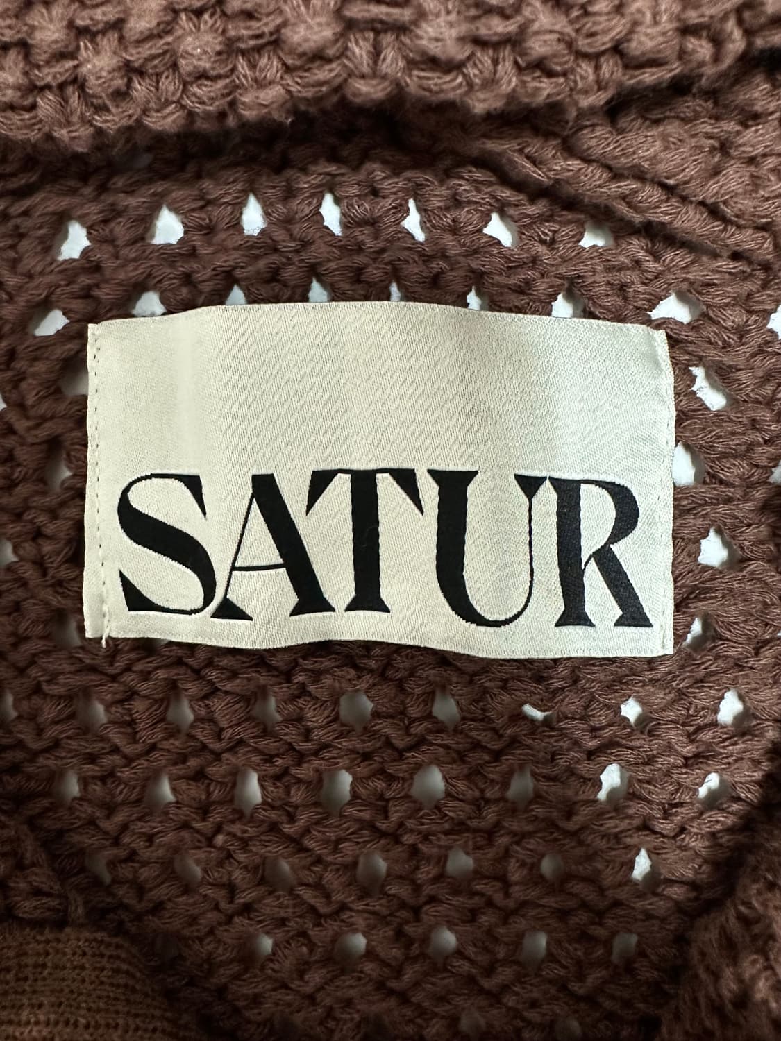 SATUR 세터 브라운 후드 니트집업 상품이미지6