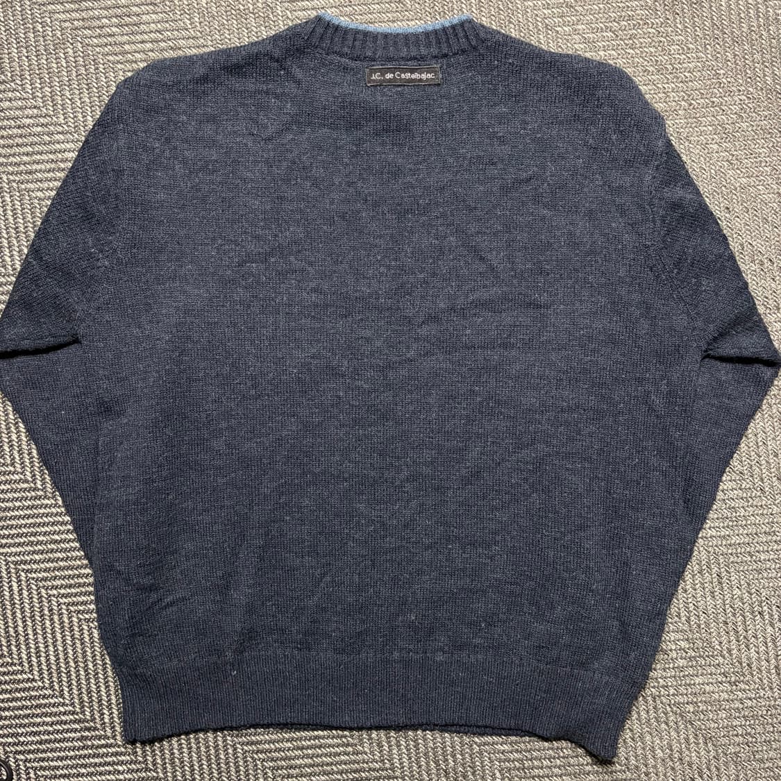 90s 장 샤를르 드 카스텔바작 빈티지 네이비 스웨터(L) 상품이미지2