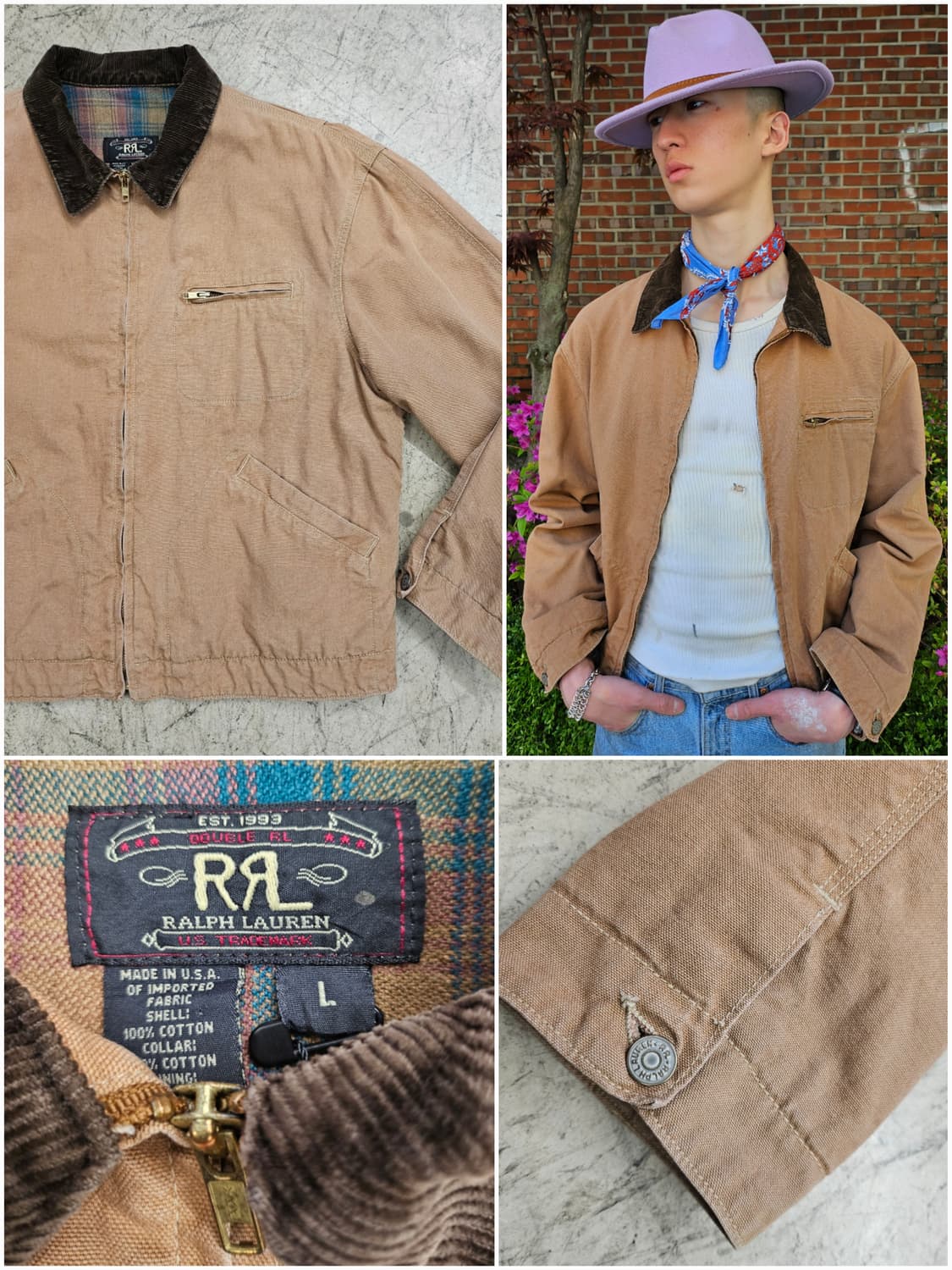Vtg  RRL_Brown Canvas Blanket Lined JK 상품이미지2