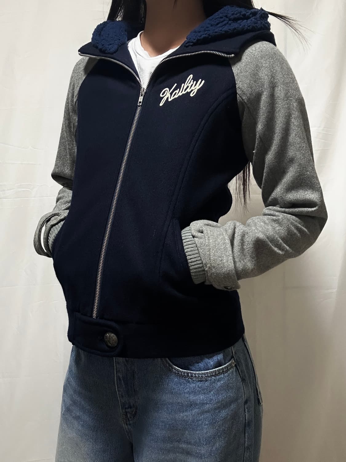 빈티지 울 모직 후드 자켓 상품이미지1