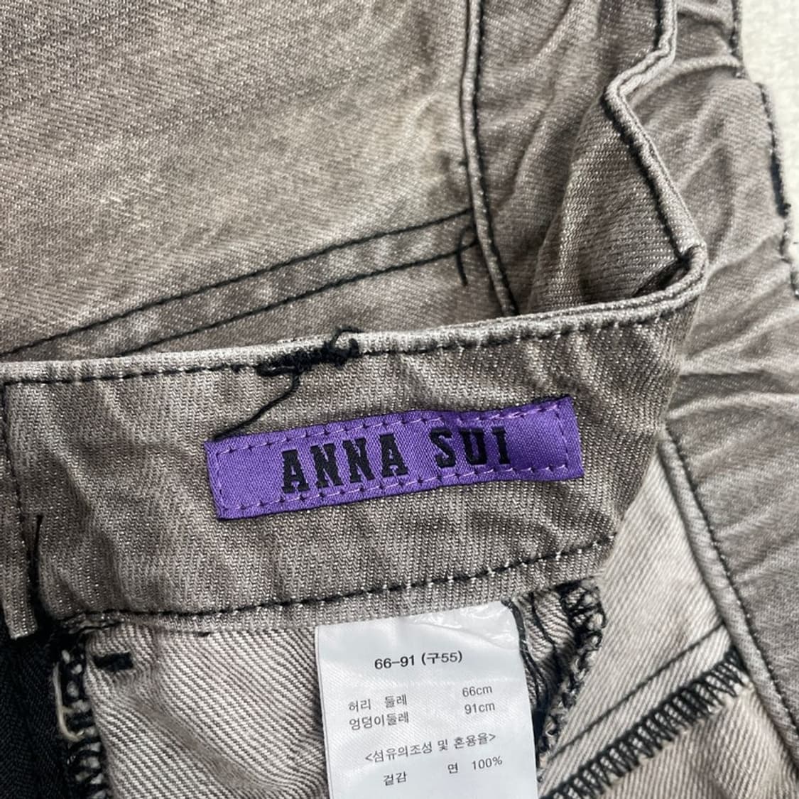 ANNA SUI 데님 플레어 롱스커트 (26) 상품이미지5