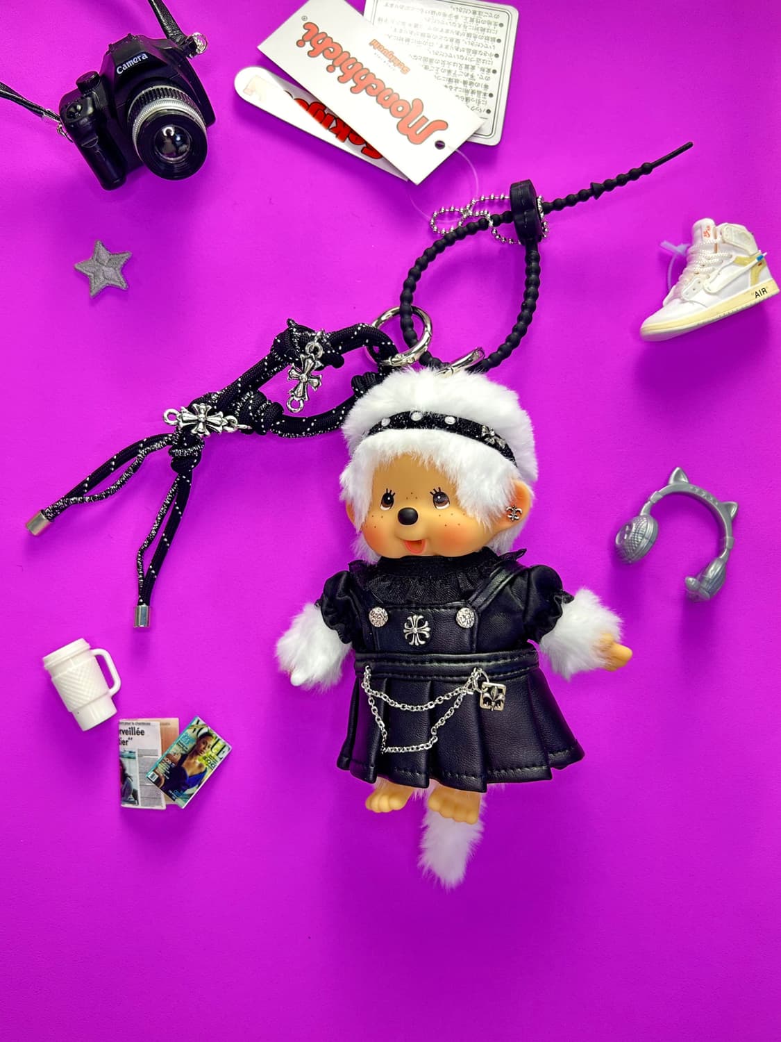 🖤블랙 크롬 하이틴 정품몬치치  커스텀키링 상품이미지1