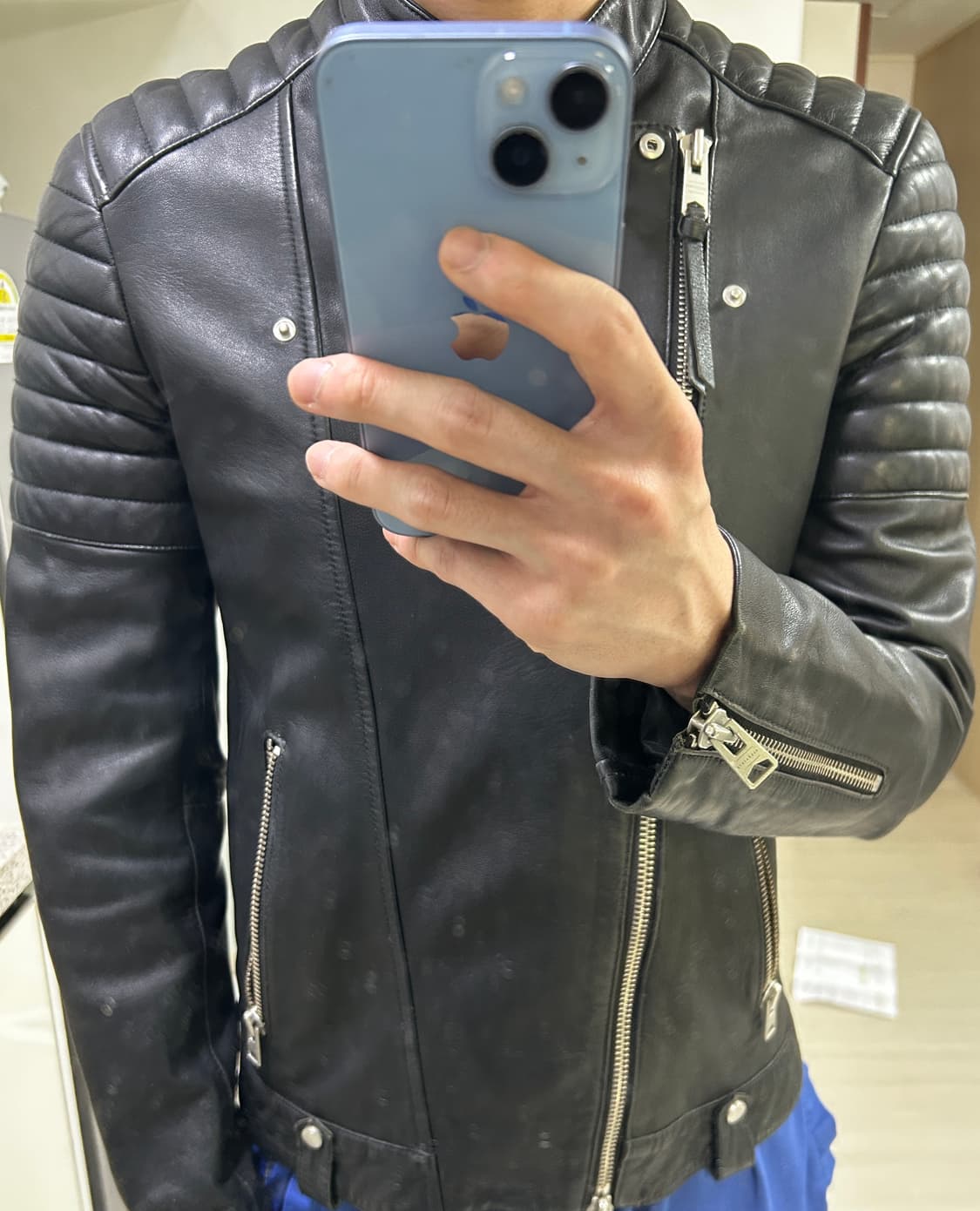 올세인츠 사선지퍼 가죽자켓 상품이미지7