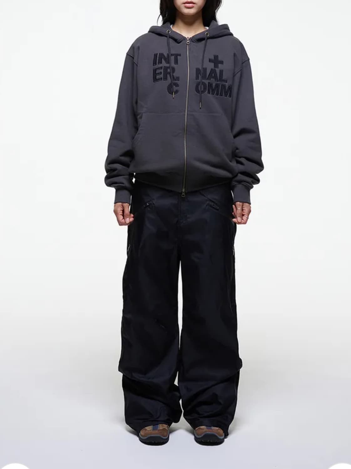 internal hooded zip-up_차콜 상품이미지3