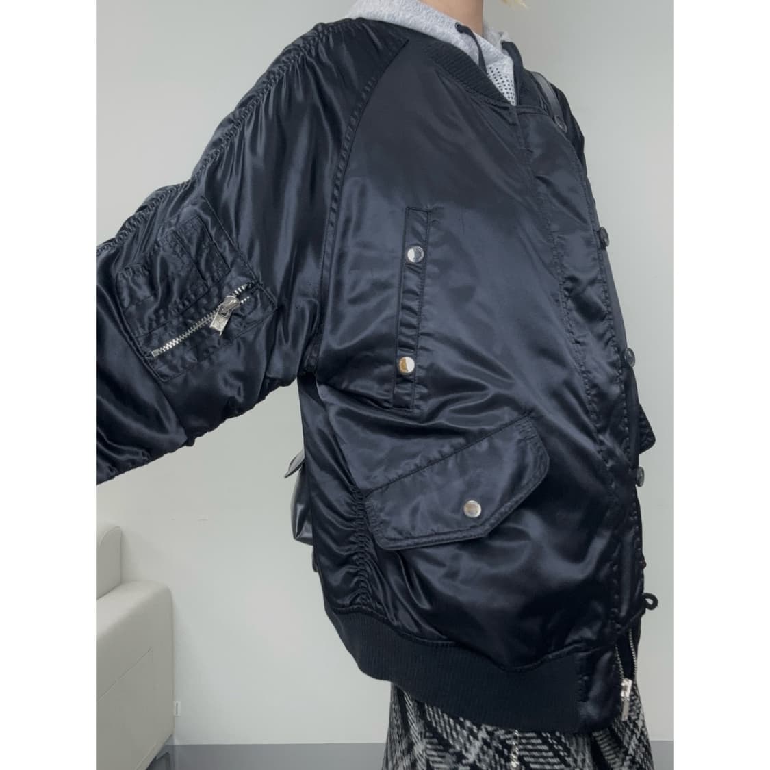 빈티지 블랙 항공 점퍼 MA-1 봄버자켓 상품이미지4