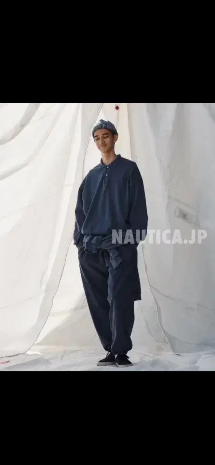 (XL) 노티카 재팬 아키오 하세가와 라인 폴로 셔츠 긴팔 카라티 상품이미지6