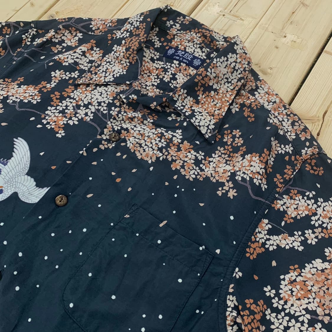 [M] 재팬 사쿠라 후지산 하프셔츠 상품이미지1