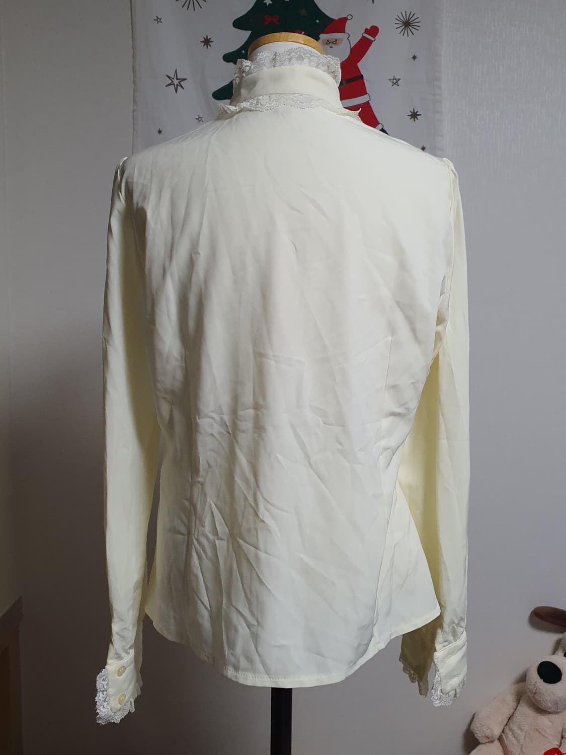 [지뢰계] 아이보리 레이스 프릴 블라우스 상품이미지5