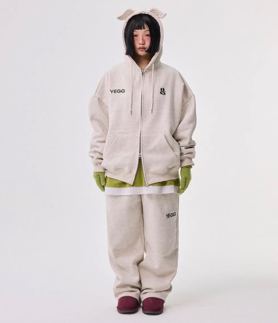 예그 후드집업 오트밀 L 새상품 상품이미지1