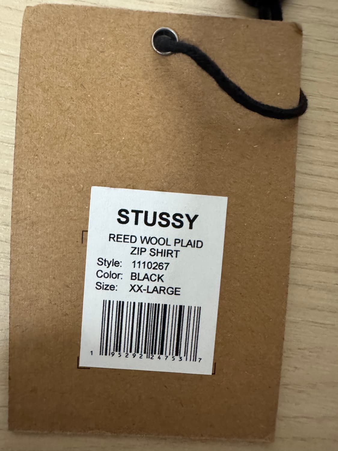 스투시 리드 울 플래이드 집업 셔츠 블랙 reed wool plaid 상품이미지7
