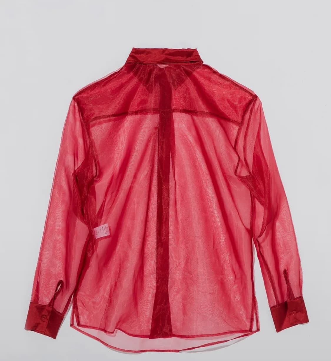 디벨 시스루 셔츠 레드 상품이미지3