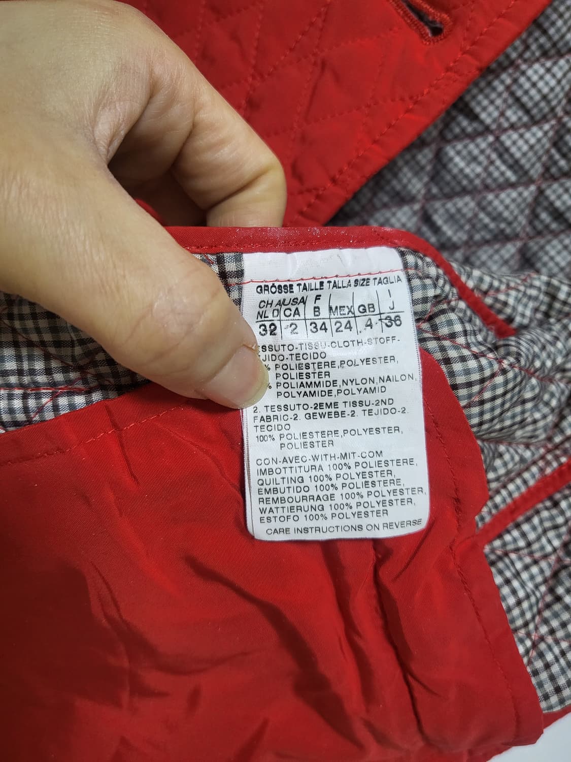 막스마라 오렌지레드 벨트 퀄팅베스트 44-66 상품이미지7