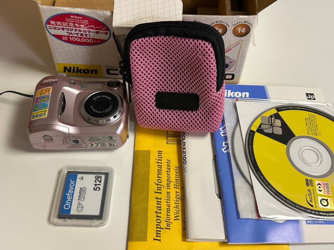 [작례O] 풀박스 S급 희귀 핑크 쿨픽스2100 사쿠라디카 빈티지디카 상품이미지6