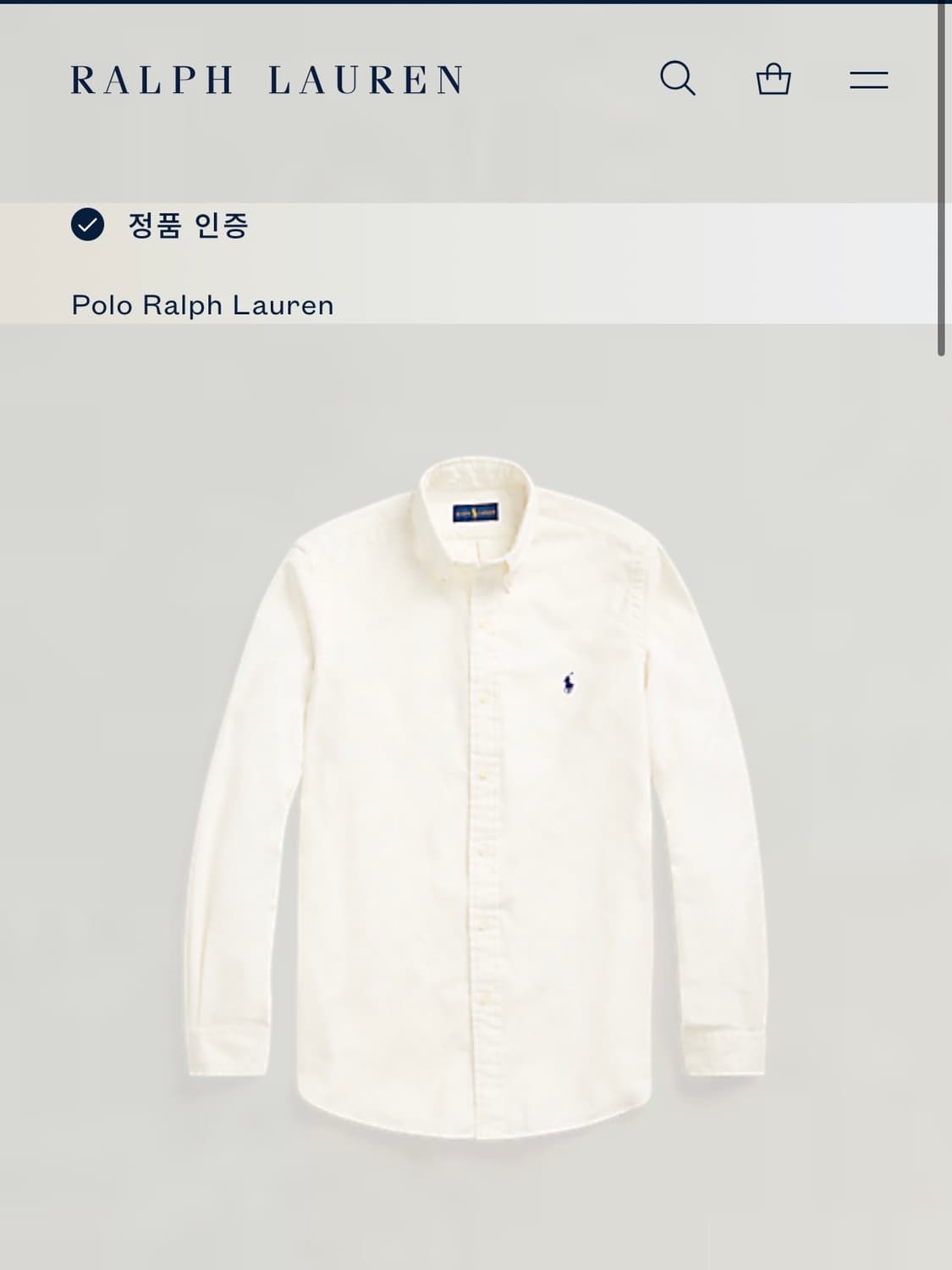 폴로 랄프로렌/코듀로이 크림 셔츠/XL/새제품 상품이미지3