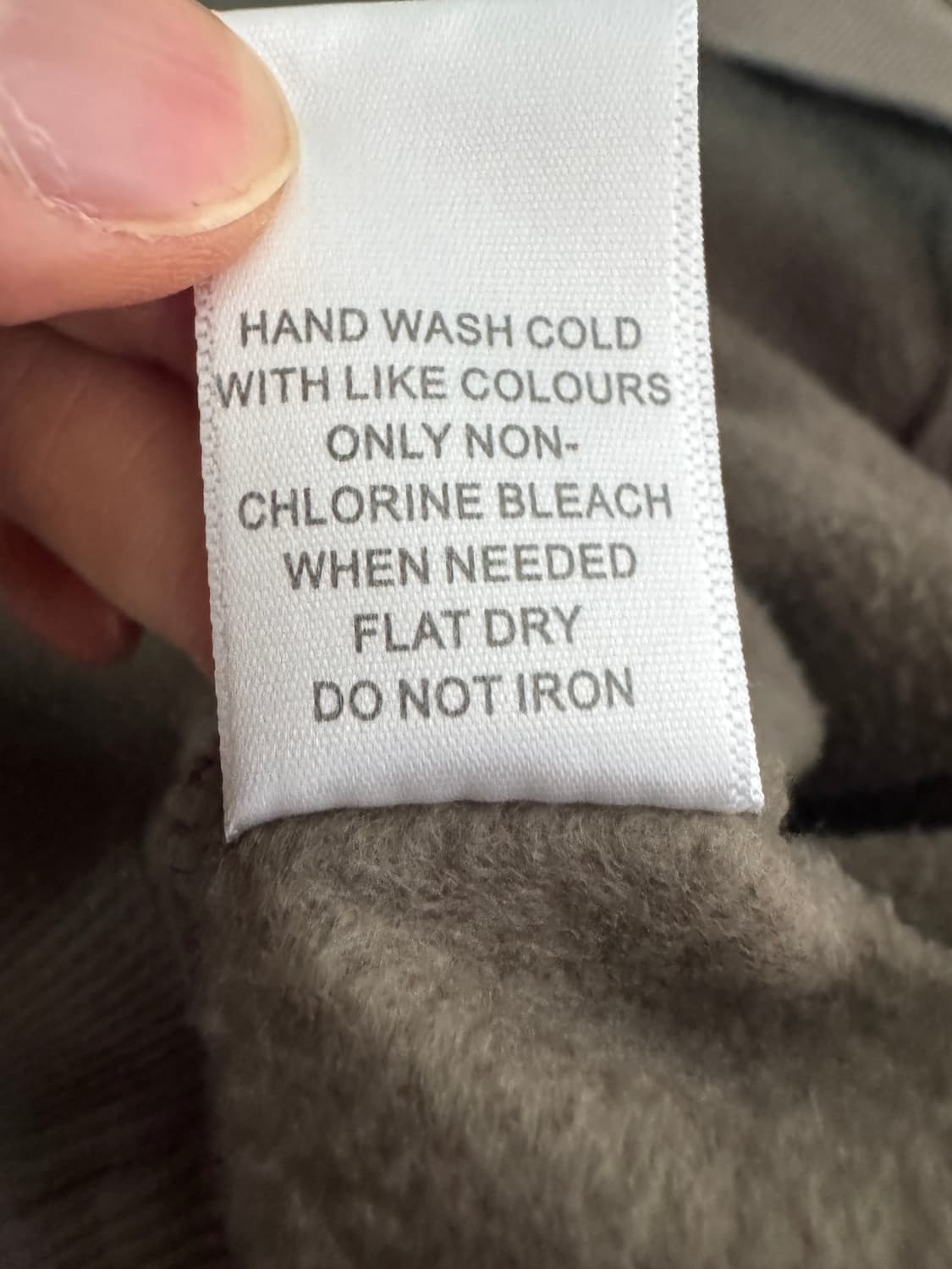 정품!! 피어오브갓 에센셜 기모 오버핏 맨투맨 M 카키 상품이미지5