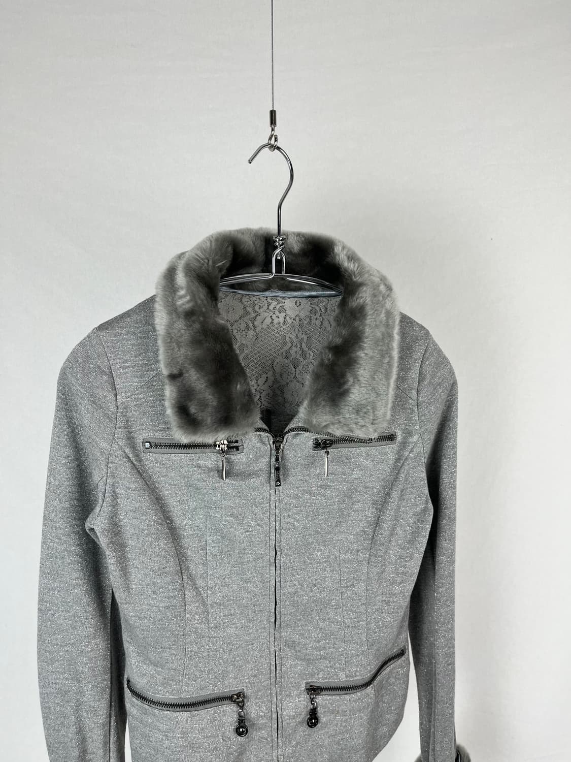 Vintage 퍼 하이넥 자켓  상품이미지2