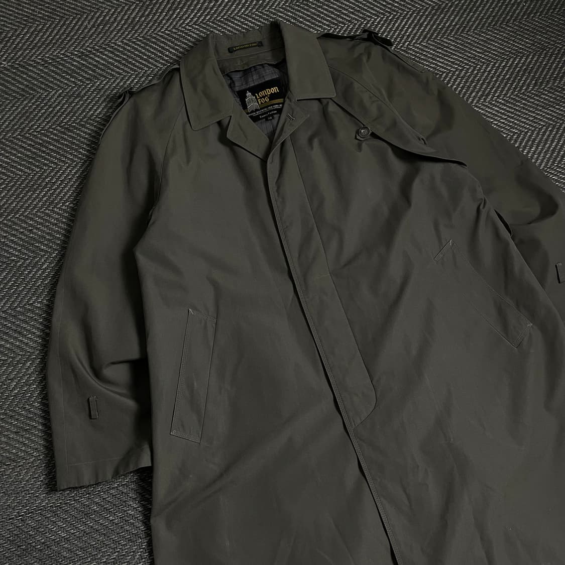 런던 포그 빈티지 그레이 롱 트렌치코트 y 4891 상품이미지4