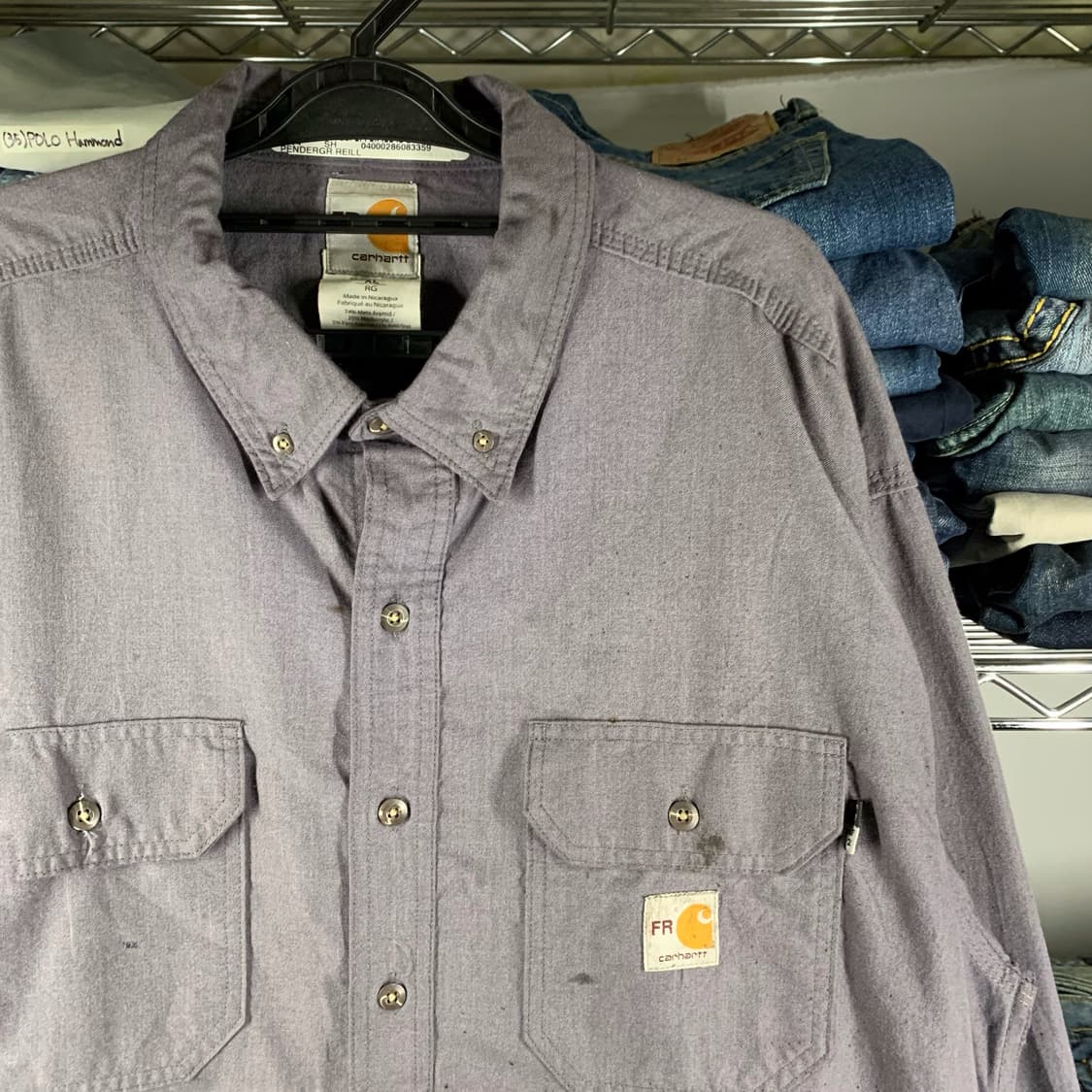 [XL] 칼하트 FR 워크셔츠 그레이 상품이미지1