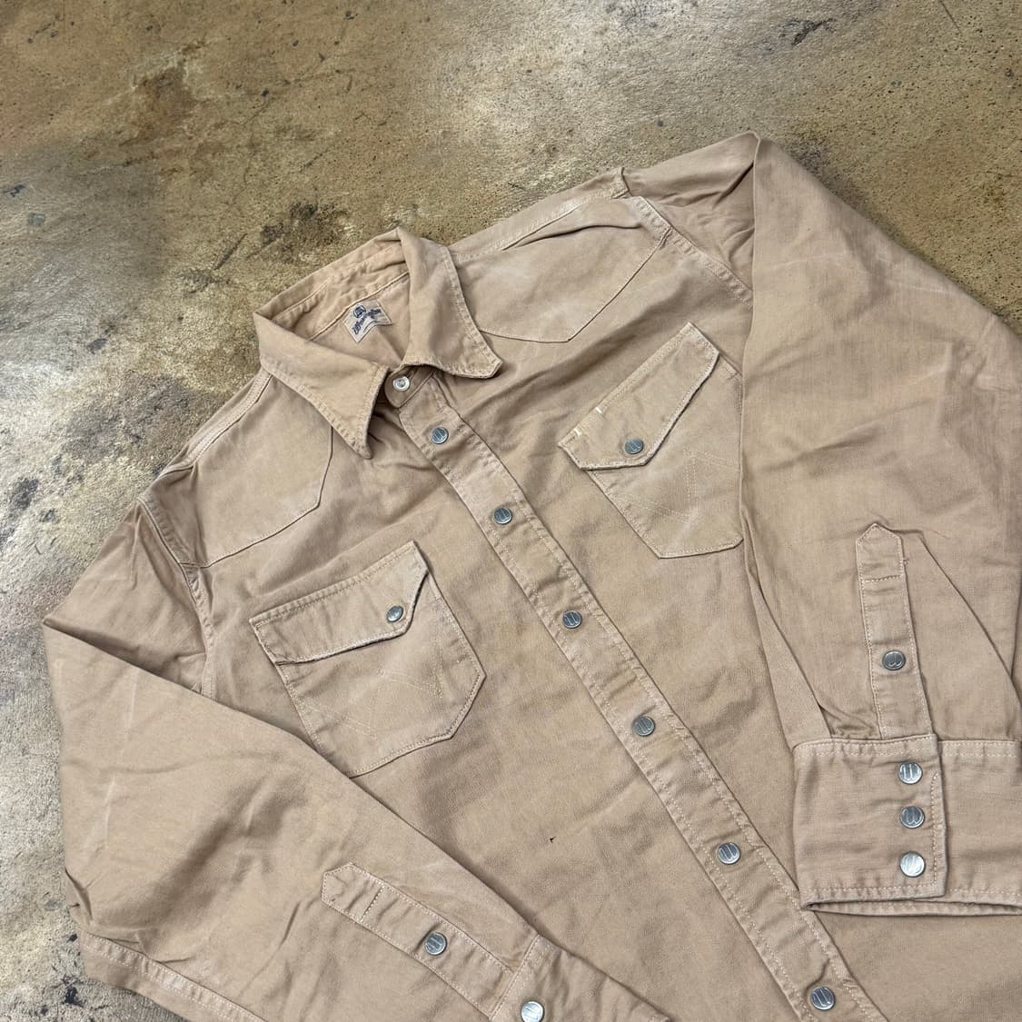 [정품/L] 랭글러 웨스턴 코듀로이 셔츠 베이지 b15 상품이미지1