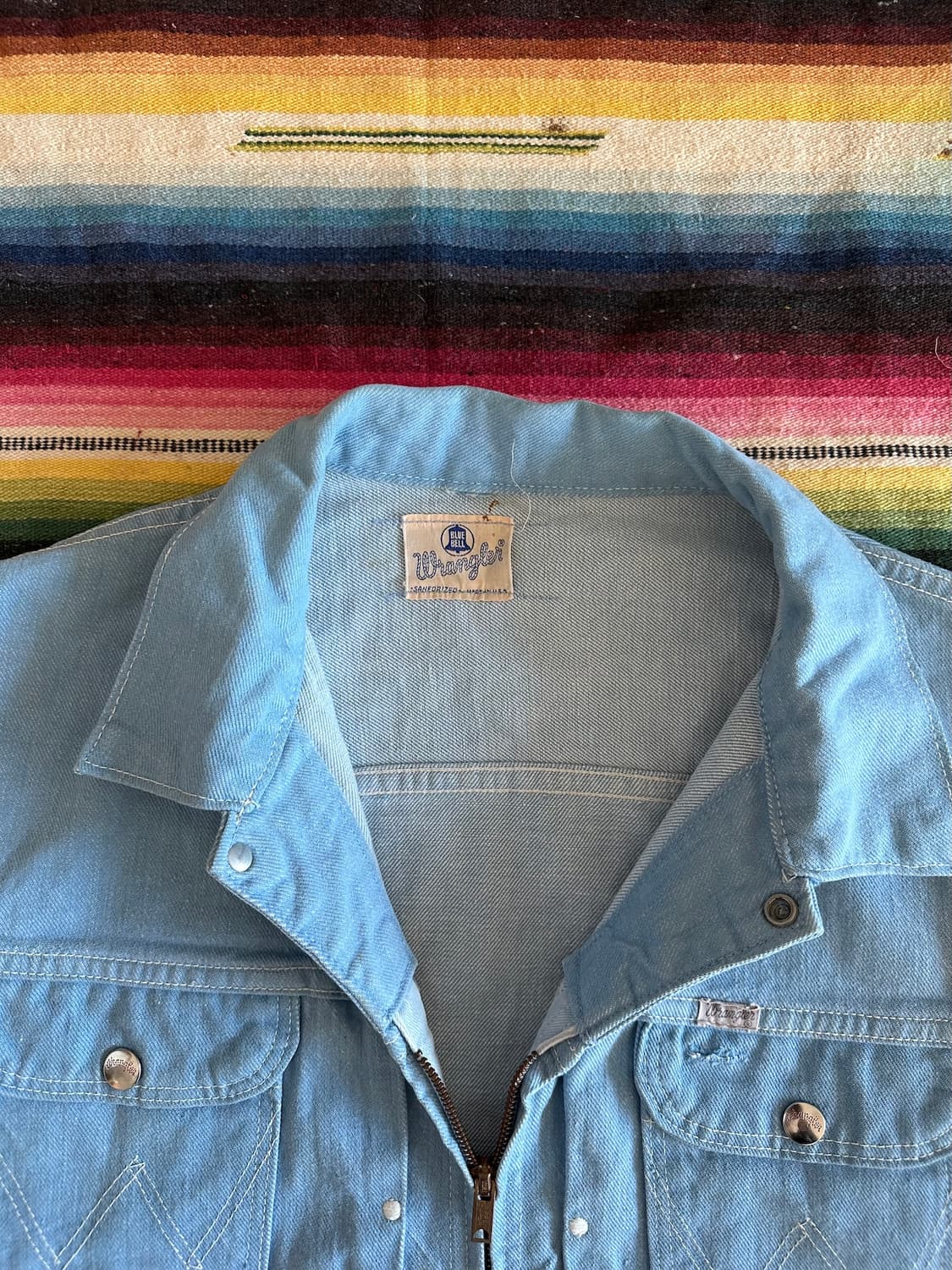 60s USA 빈티지 랭글러 22MJZ 셀비지 데님 자켓 24MJZ 상품이미지3
