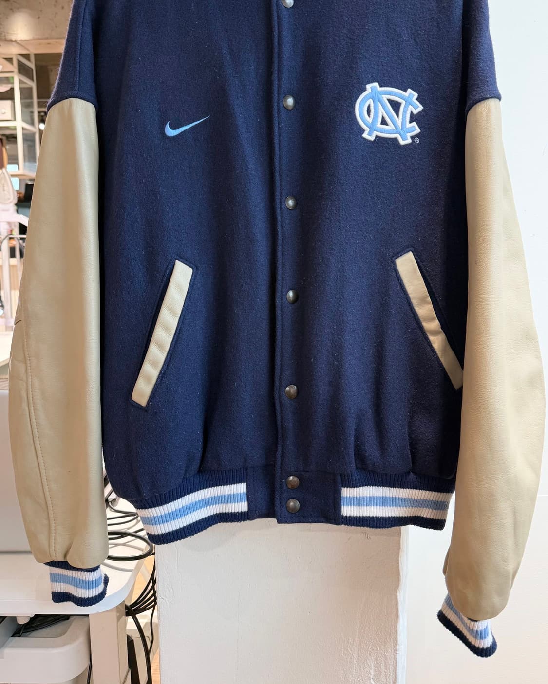 나이키 90s 네이비 노스 캐롤라이나 바시티 자켓  상품이미지6