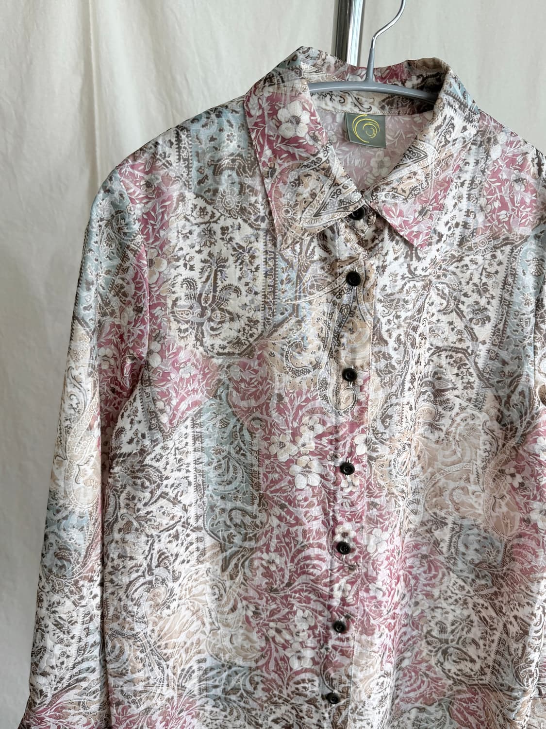 페이즐리 플리워 패턴 셔츠 상품이미지2