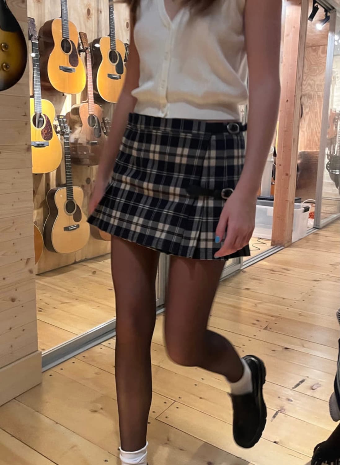 브랜디멜빌 다나 버클 체크스커트 상품이미지2