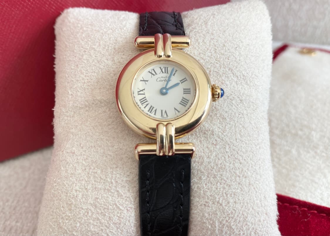 까르띠에 머스트 꼴리제드 24mm 쿼츠 여성용 금장 실버 상품이미지1
