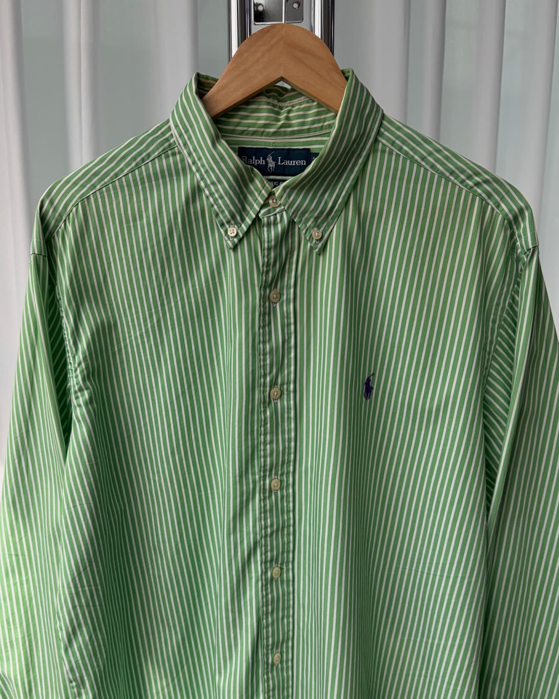 [XL]폴로 랄프로렌 클래식핏 스트라이프 포플린 셔츠 상품이미지4