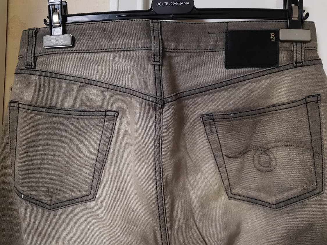 R13 워시드그레이 슬림핏 데님팬츠 상품이미지5