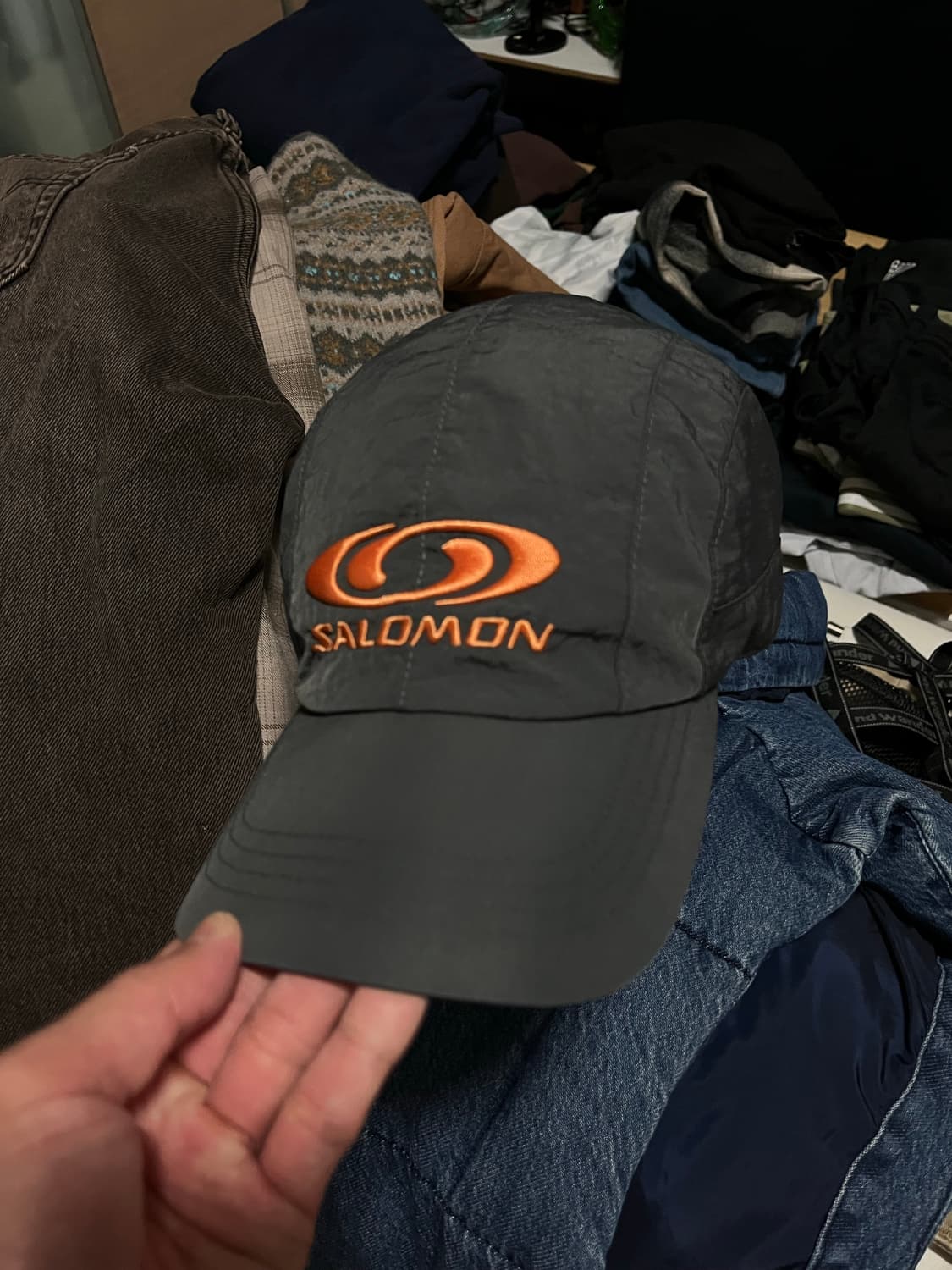살로몬 링크 캠프 캡 차콜 극미중고 팝니다 상품이미지4