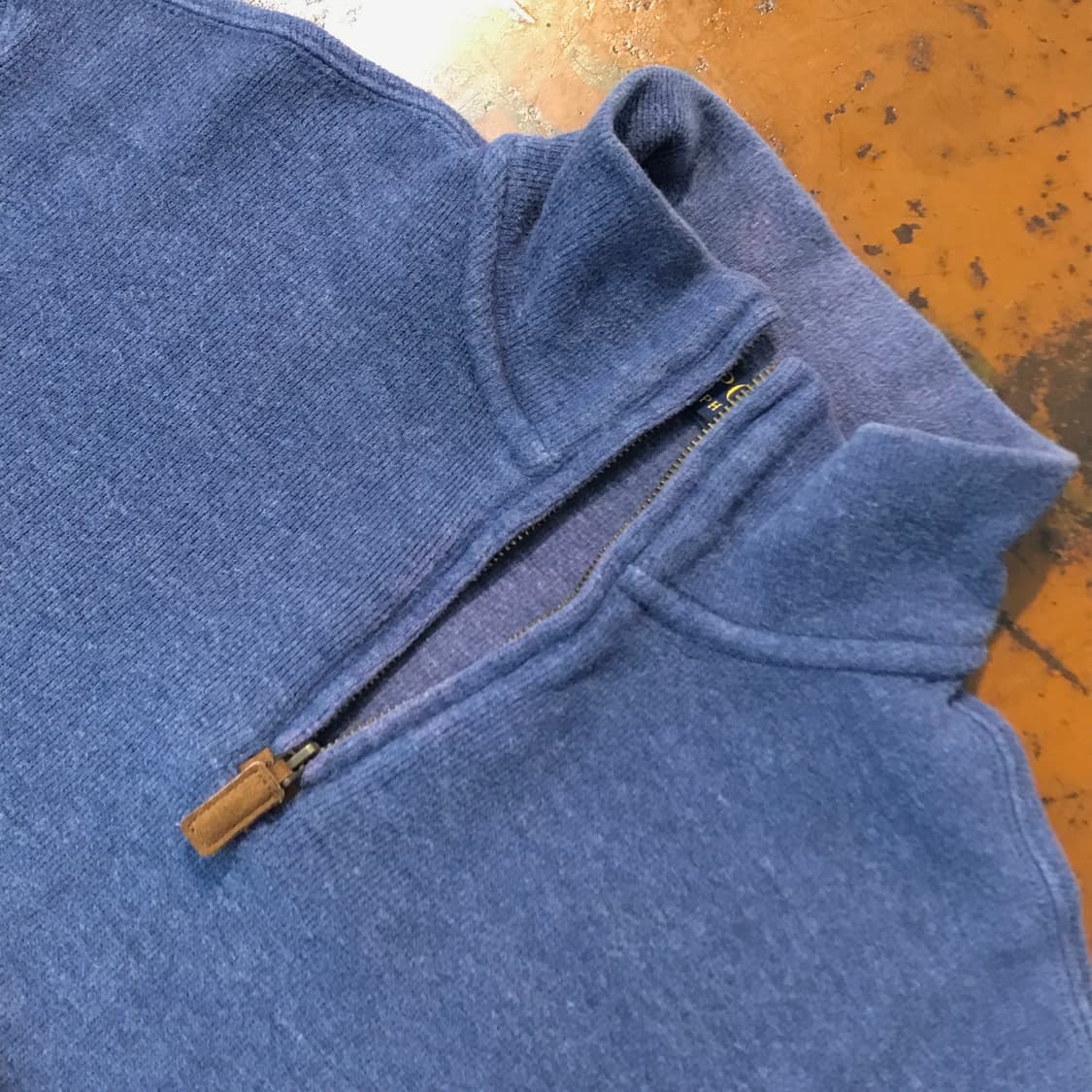 폴로랄프로렌 다크 블루 코튼 반집업 풀오버 남성 105 사이즈 상품이미지4