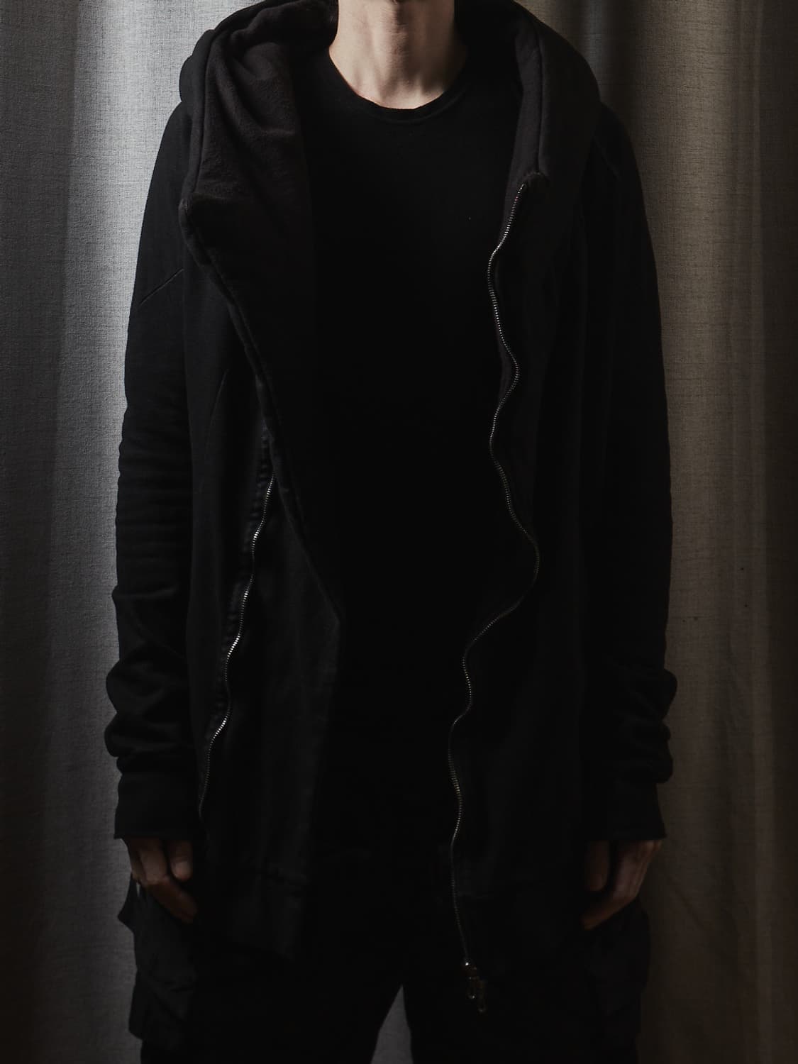 Julius 14fw 사선 코팅 후디 상품이미지8