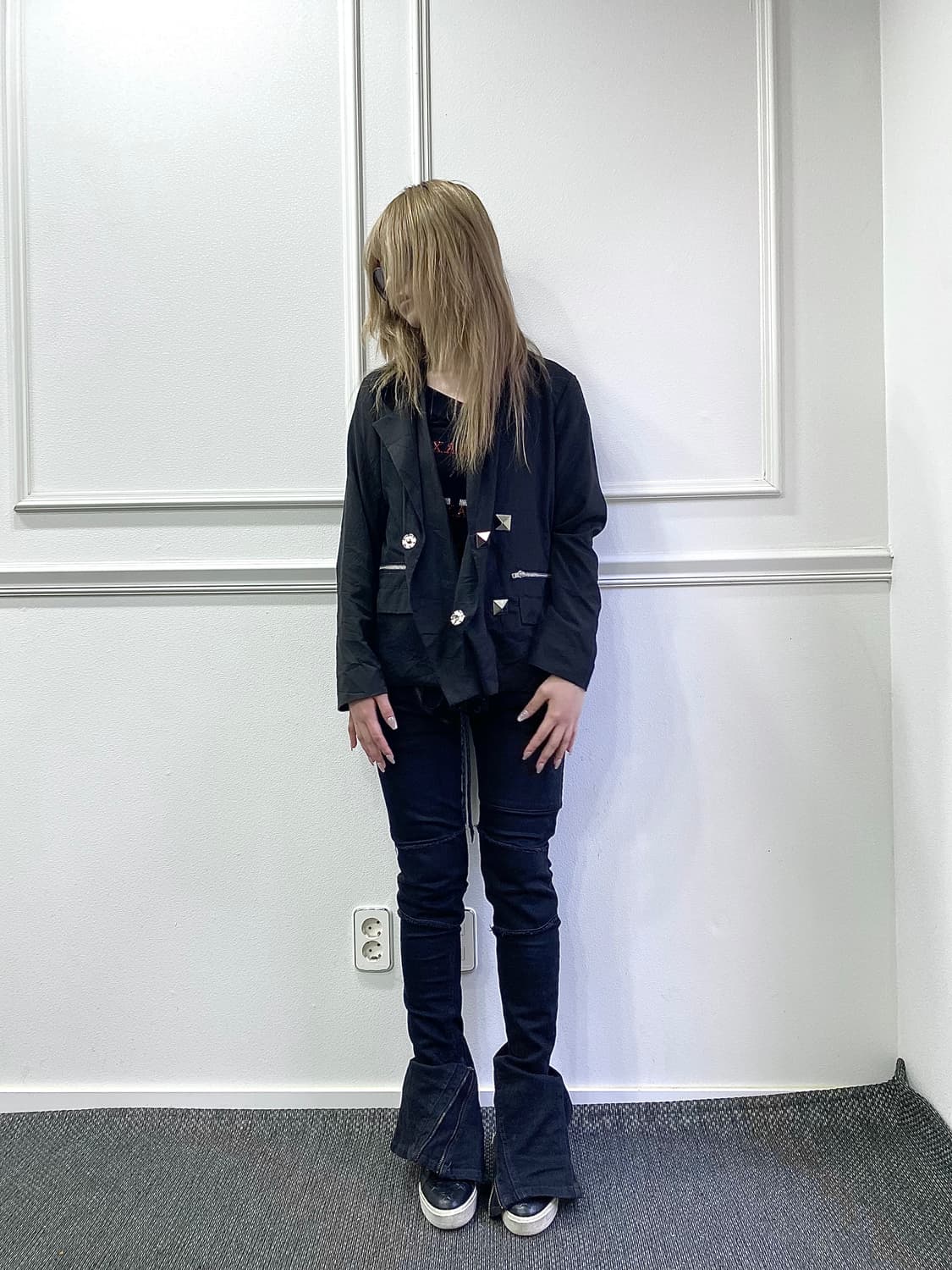 Hedi-Girl Pyramid Button Detail Jacket 상품이미지2