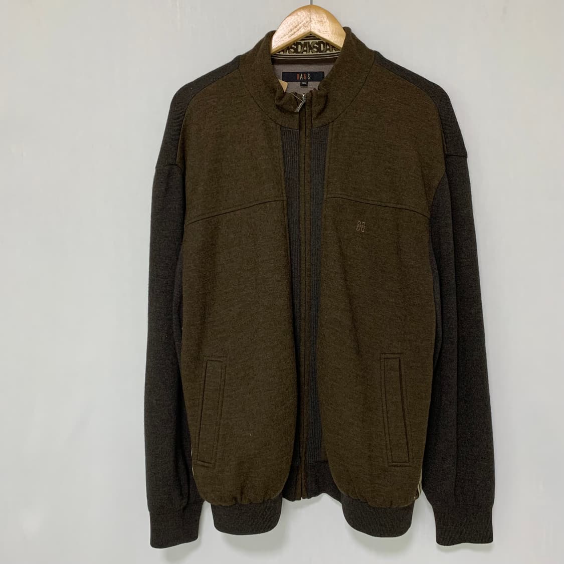 닥스 빈티지 배색 니트 플리스st 집업 브라운 남성 105 상품이미지2