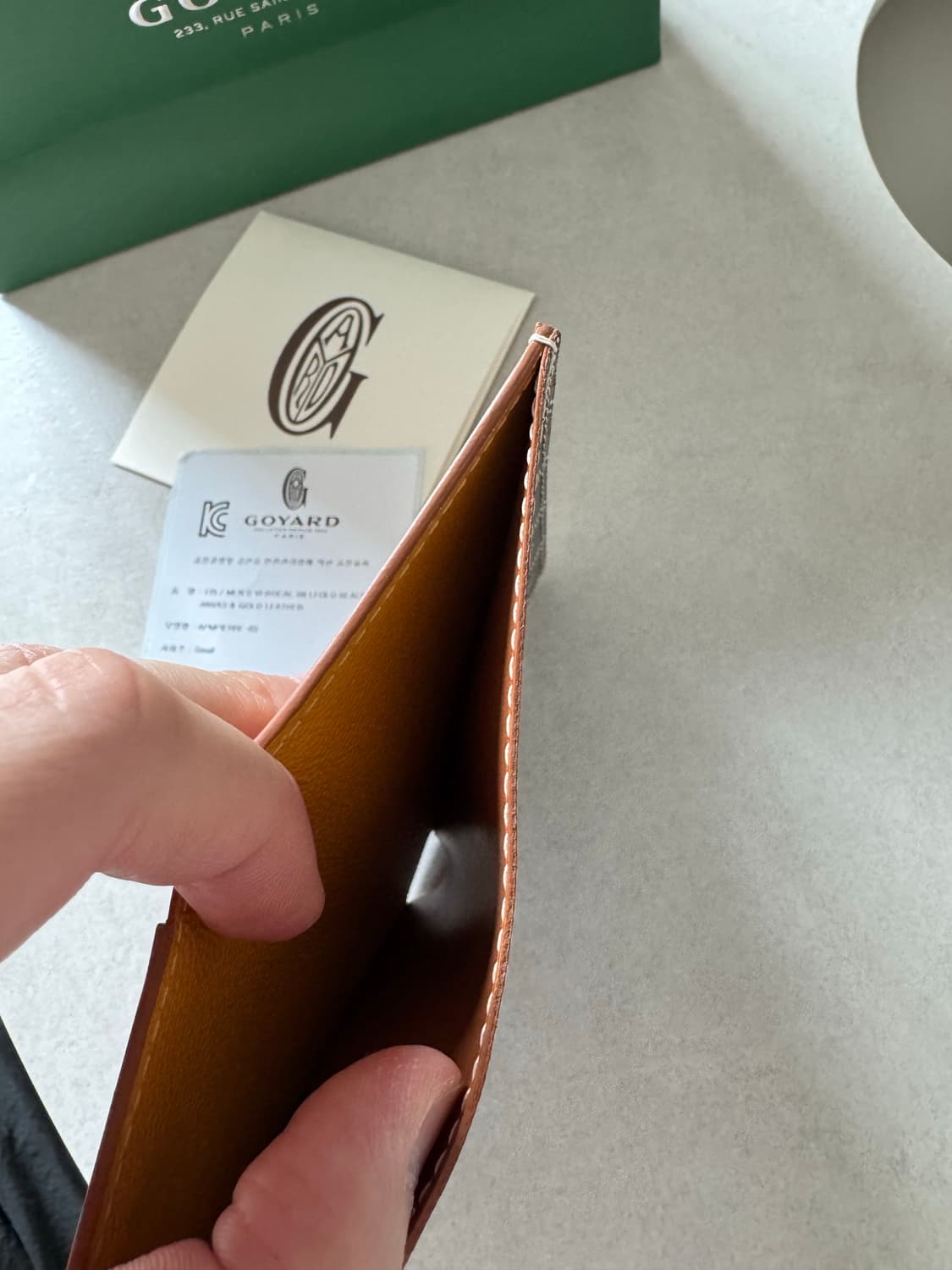 (새제품)고야드 생피에르 블랙탄 카드지갑 상품이미지7
