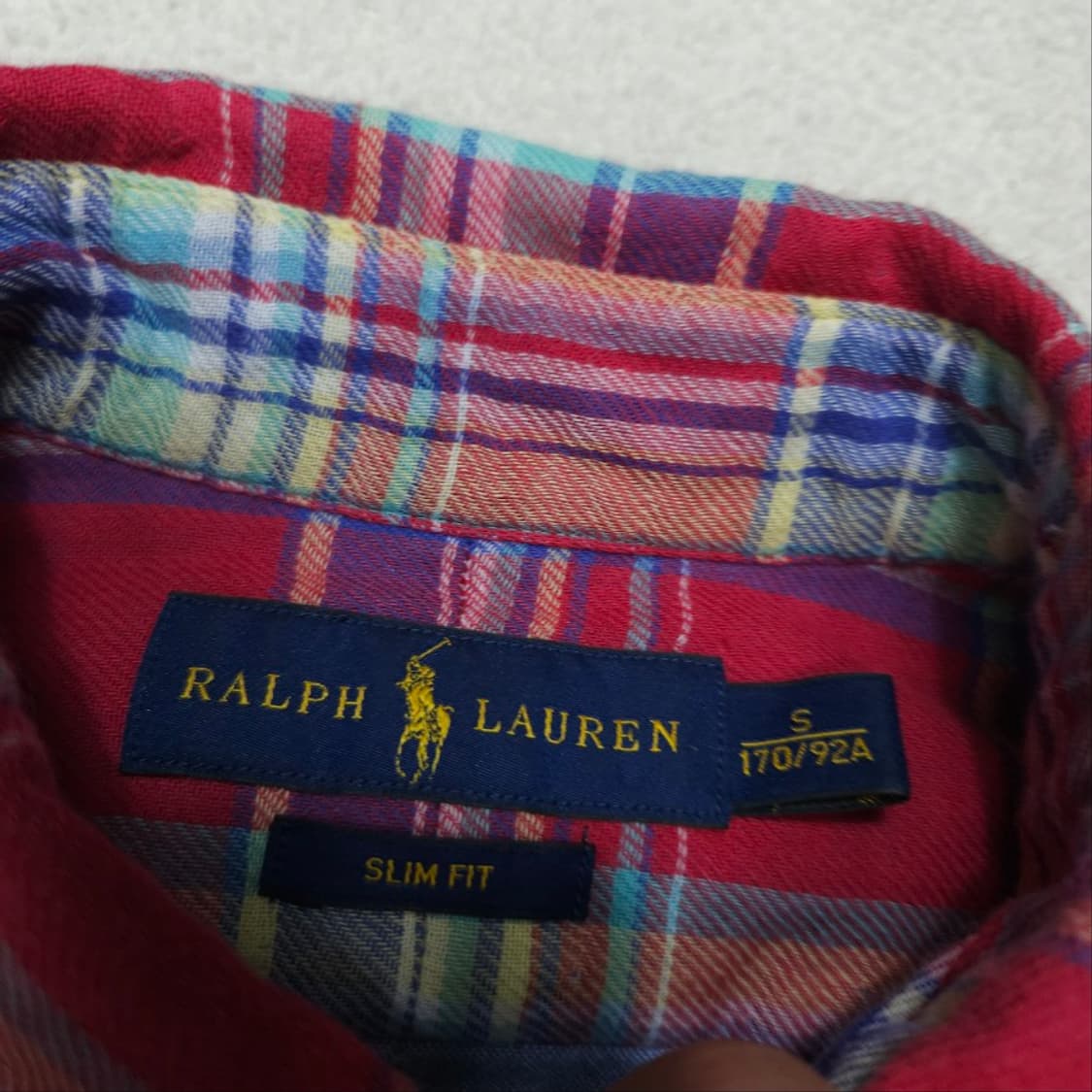 폴로 랄프 로렌 신형 헤비 코튼 체크 셔츠 S 상품이미지5