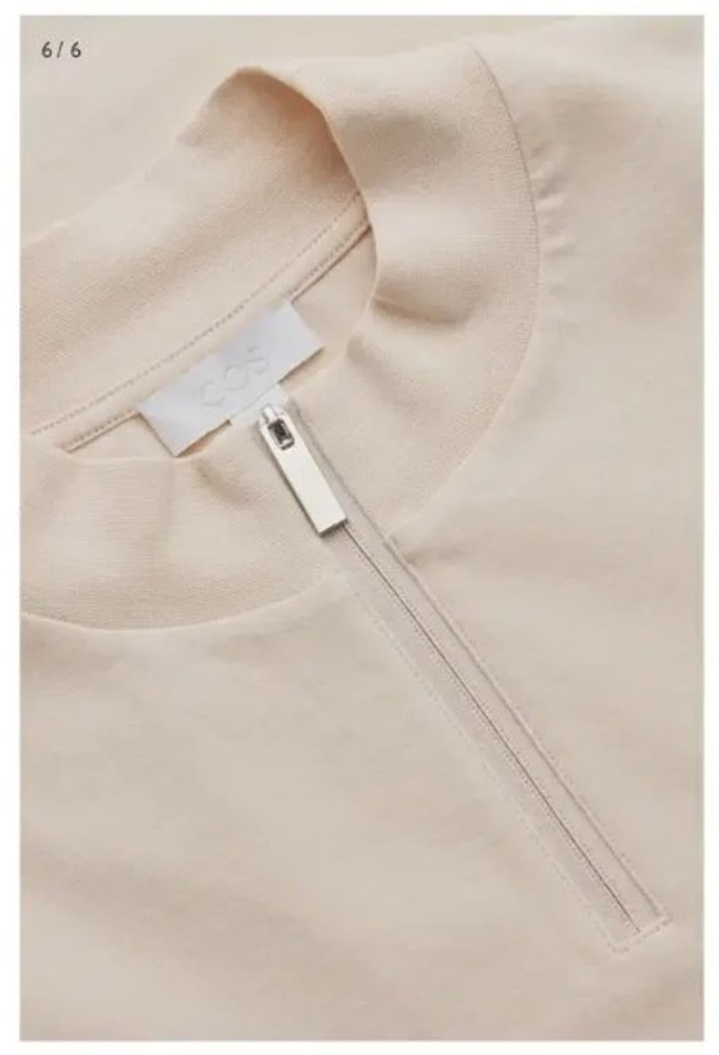 COS 코스 지퍼 모크넥 반팔 티셔츠 상품이미지9