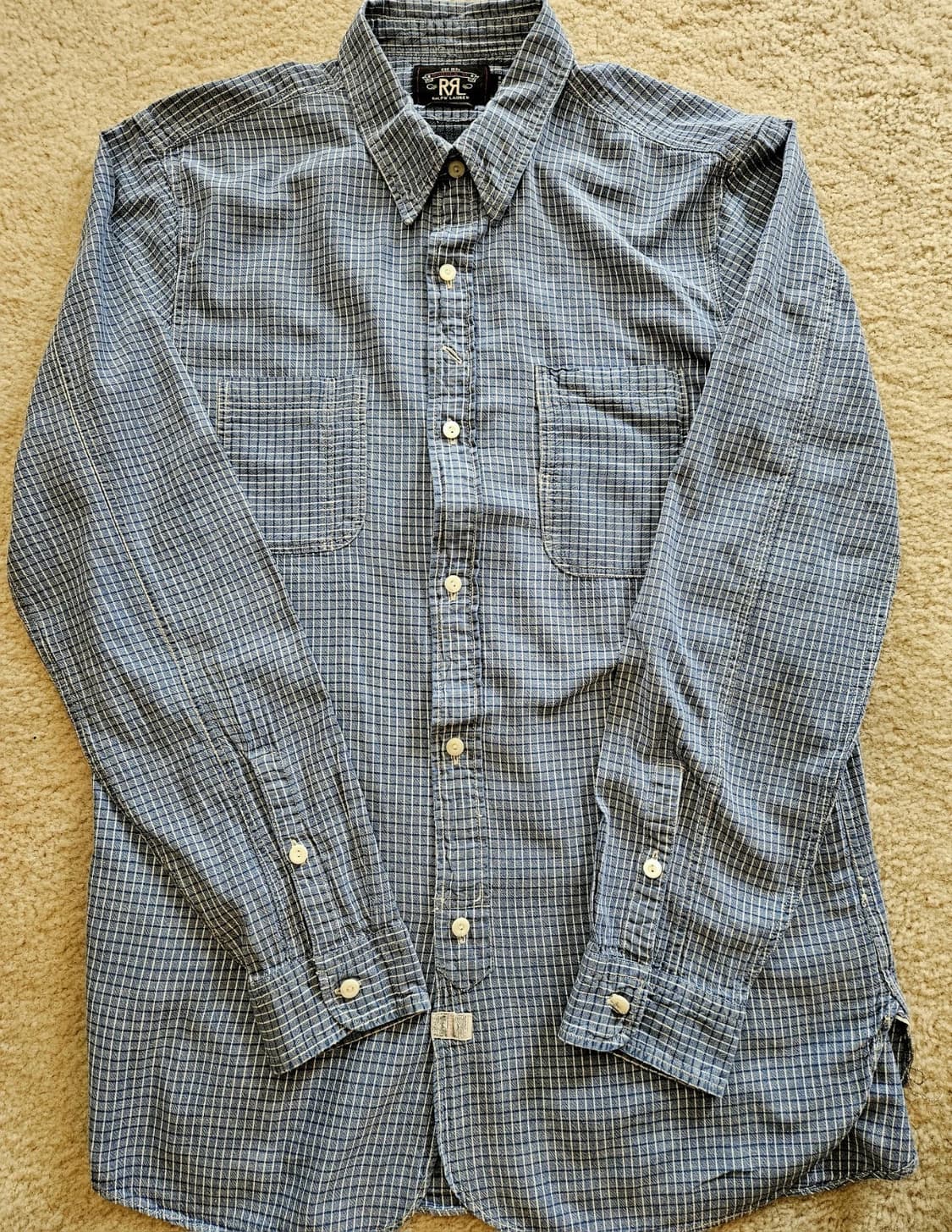 RRL 더블알엘 인디고 미니 체크 워크셔츠 상품이미지1