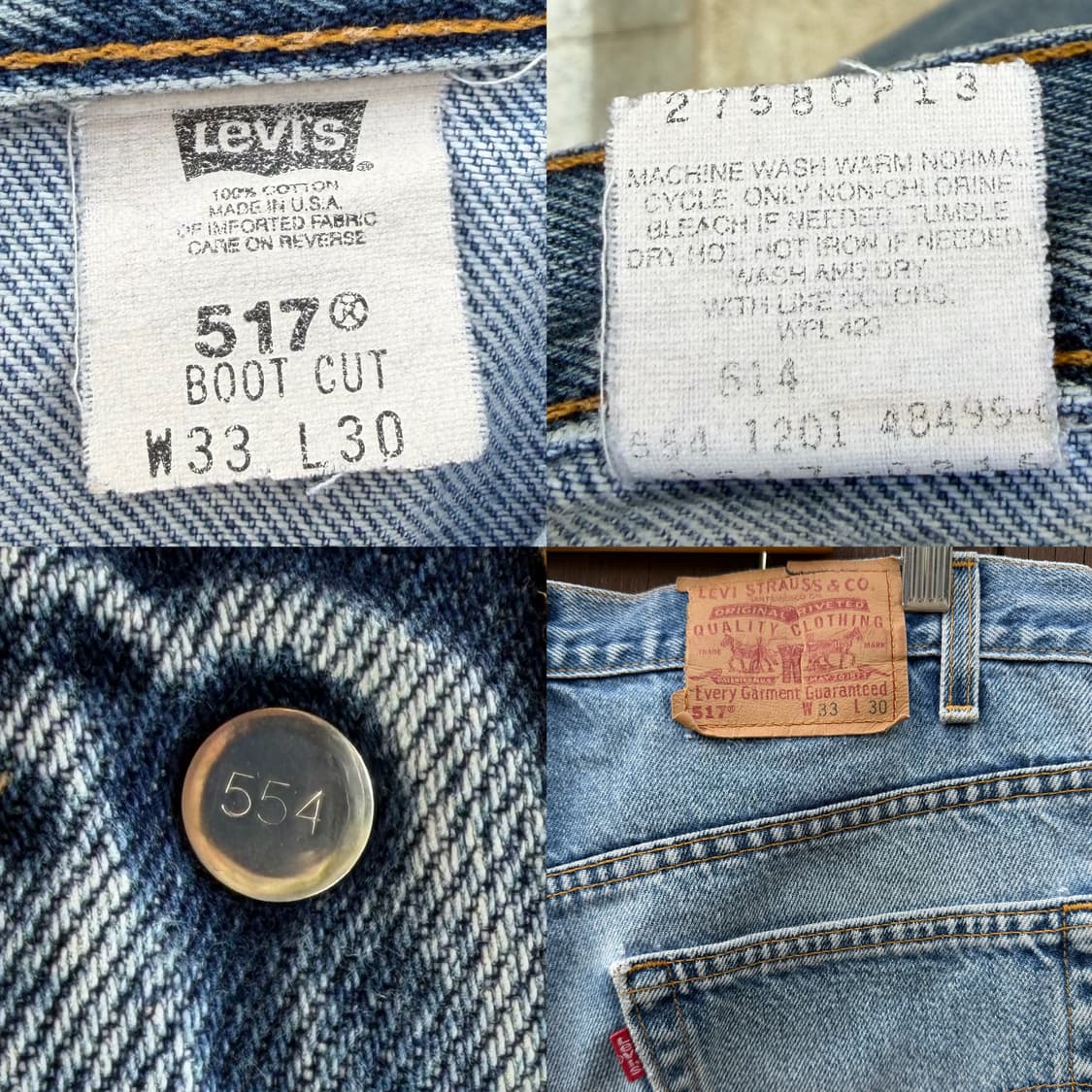 00s Vintage USA Levis 517 W33 L30 상품이미지3