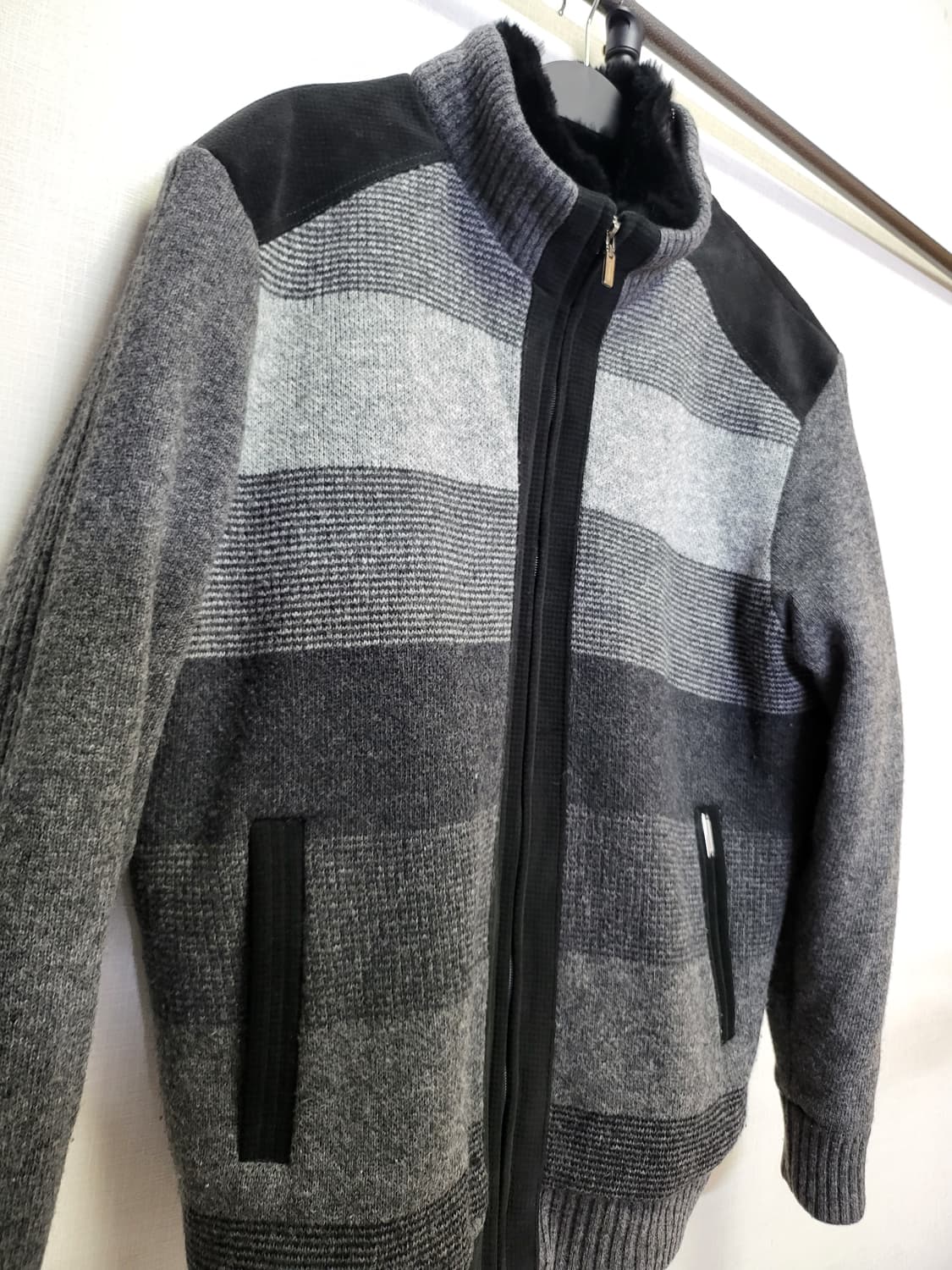 크로커다일 천연토끼모피 니트 점퍼 105 상품이미지2