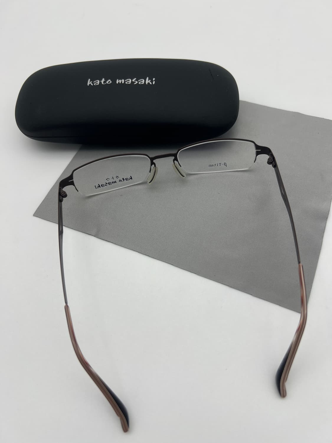 카토마사키kato masaki 하프무테 메탈 스퀘어 안경 KMJ-110J 상품이미지5