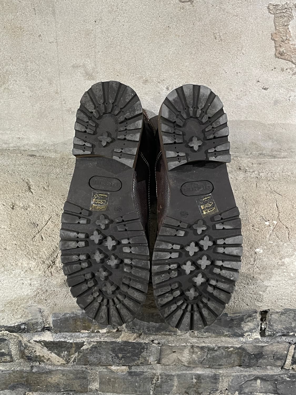 디젤 레어 브라운 백 패스너 컴뱃 레더 부츠 상품이미지10